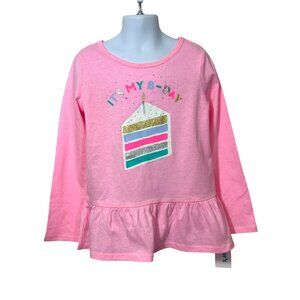 It’s My B-Day” Top Girls Birthday Pink Sparkly 6-6X Carter’s Kids Long Sleeve